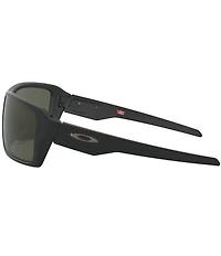 Oakley Men's OO9380 Double Edge 66mm Rectangle Sunglasses