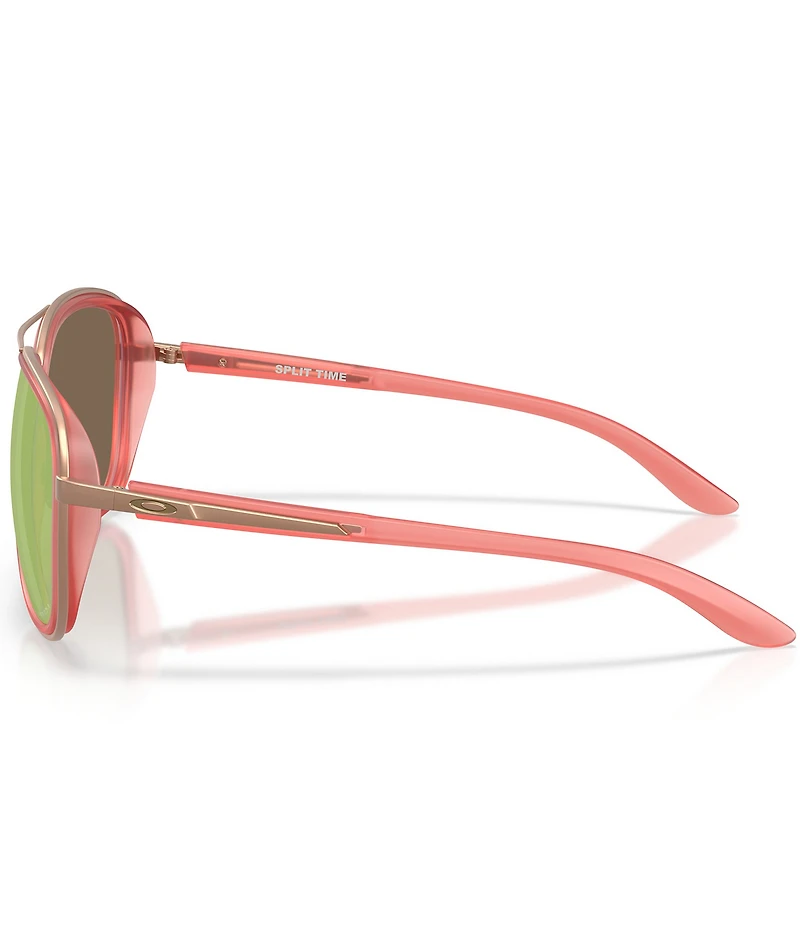 Oakley Women's OO4129 Split Time 58mm Aviator Sunglasses