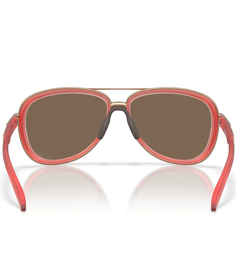 Oakley Women's OO4129 Split Time 58mm Aviator Sunglasses