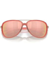 Oakley Women's OO4129 Split Time 58mm Aviator Sunglasses