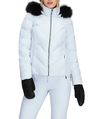 Obermeyer Bombshell Faux Fur Trim Insulated Water Resistant Puffer Ski Jacket