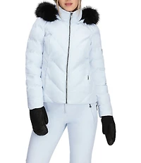 Obermeyer Bombshell Faux Fur Trim Insulated Water Resistant Puffer Ski Jacket