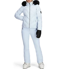 Obermeyer Bombshell Faux Fur Trim Insulated Water Resistant Puffer Ski Jacket