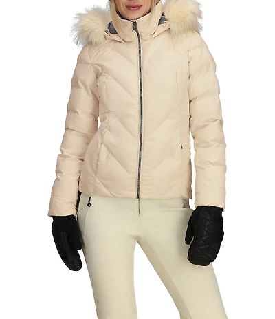 Obermeyer Bombshell Faux Fur Trim Insulated Water Resistant Ski Jacket