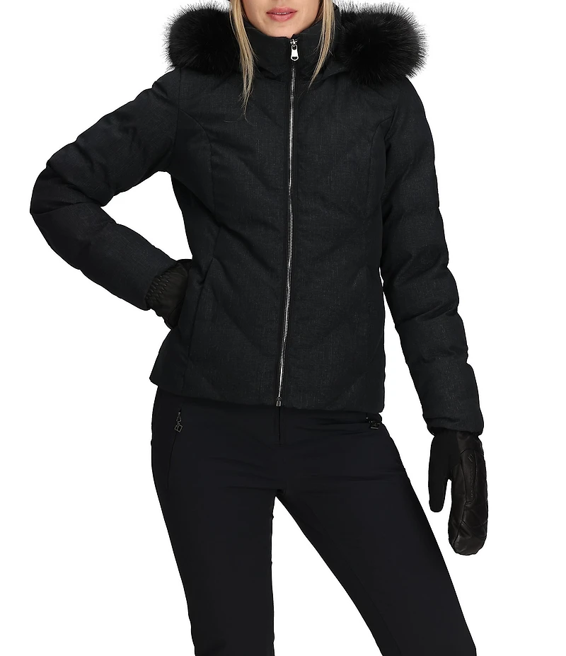 Obermeyer Bombshell Luxe Stand Fleece Collar Zip Front Puffer Jacket