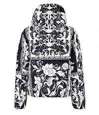 Obermeyer Calypso Down Printed Asymmetrical Zip Puffer Ski Jacket