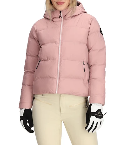 Obermeyer Slopeside Hooded Stand Collar Zip Front Puffer Jacket