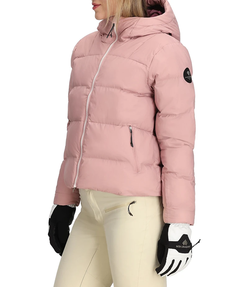 Obermeyer Slopeside Hooded Stand Collar Zip Front Puffer Jacket