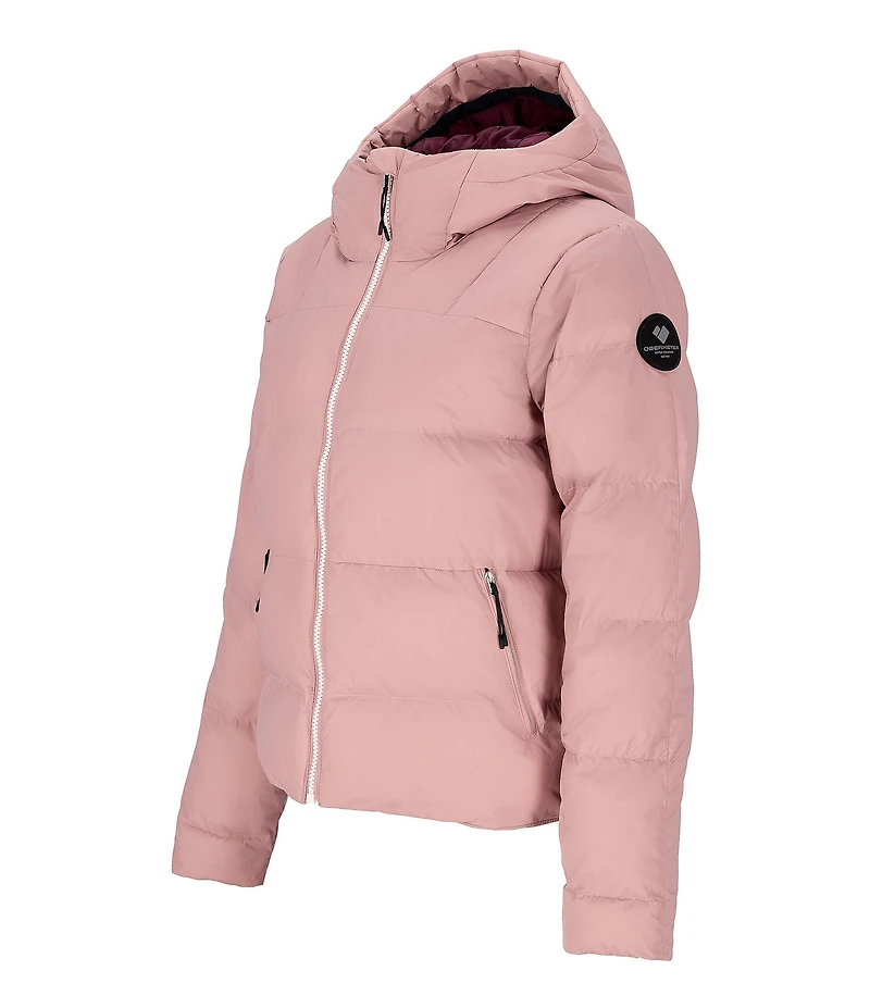 Obermeyer Slopeside Hooded Stand Collar Zip Front Puffer Jacket