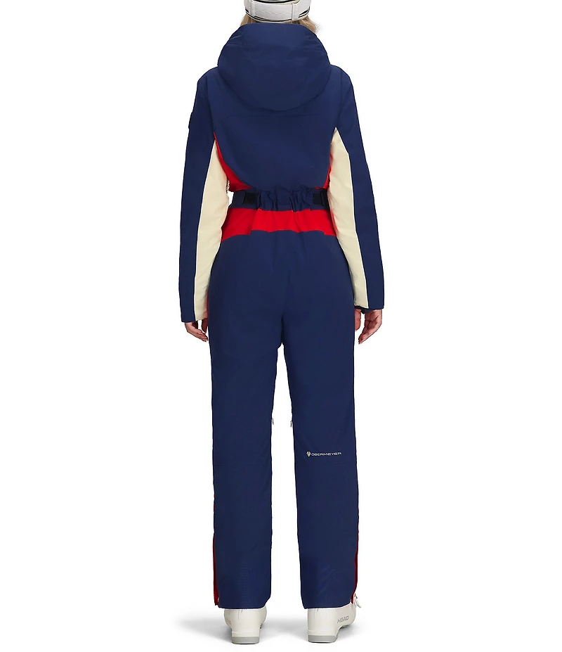 Obermeyer Snowbird Stripe Water Repellent Zip Front Ski Suit