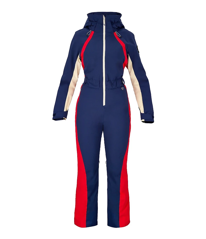 Obermeyer Snowbird Stripe Water Repellent Zip Front Ski Suit