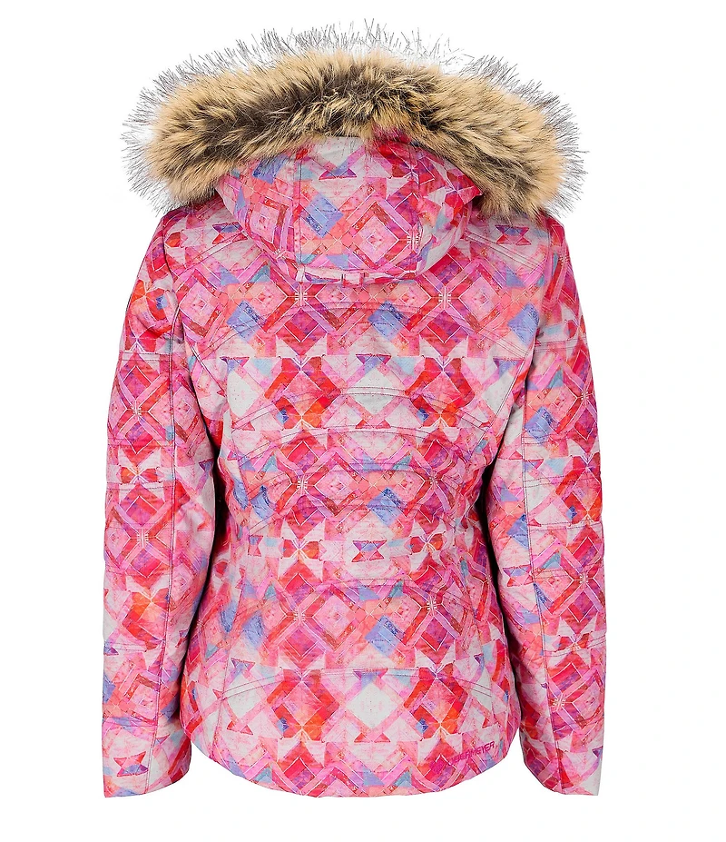 Obermeyer Tuscany II Faux Fur Trim Stand Collar Water Resistant Zip Front Ski Jacket