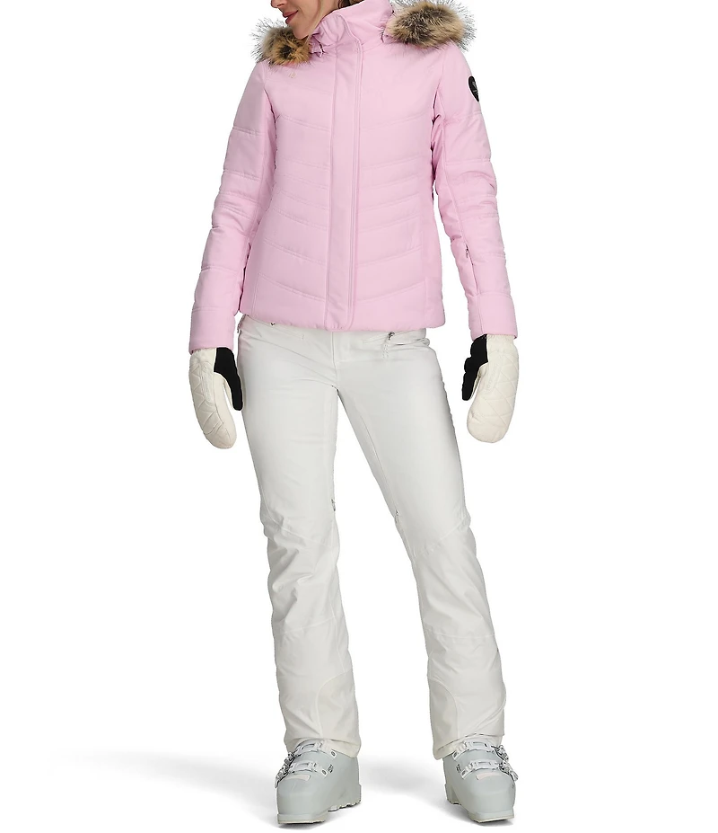 Obermeyer Tuscany II Insulated Long Sleeve Faux Fur Trim Hooded Puffer Ski Jacket