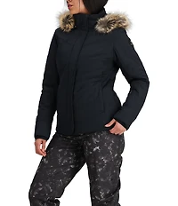 Obermeyer Tuscany II Insulated Long Sleeve Faux Fur Trim Hooded Puffer Ski Jacket