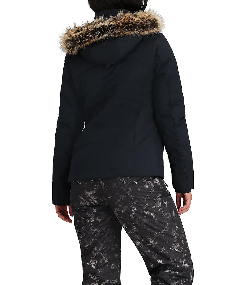 Obermeyer Tuscany II Insulated Long Sleeve Faux Fur Trim Hooded Puffer Ski Jacket