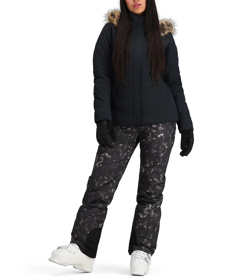 Obermeyer Tuscany II Insulated Long Sleeve Faux Fur Trim Hooded Puffer Ski Jacket