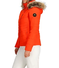 Obermeyer Tuscany II Insulated Long Sleeve Faux Fur Trim Hooded Puffer Ski Jacket