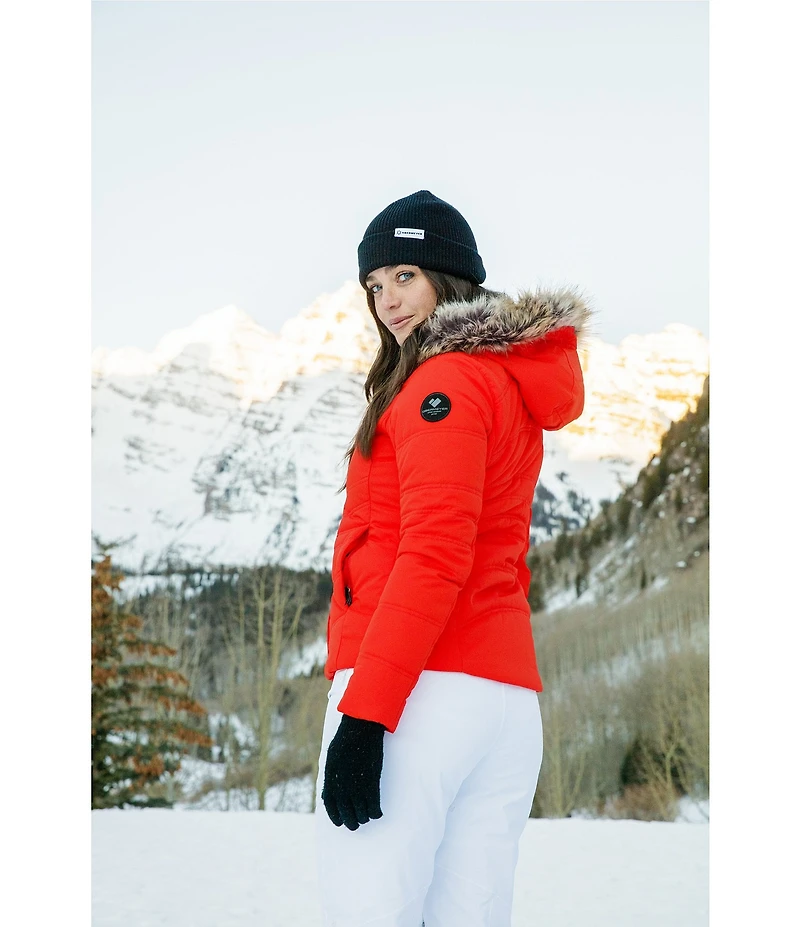Obermeyer Tuscany II Insulated Long Sleeve Faux Fur Trim Hooded Puffer Ski Jacket