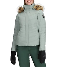 Obermeyer Tuscany II Insulated Long Sleeve Faux Fur Trim Hooded Puffer Ski Jacket