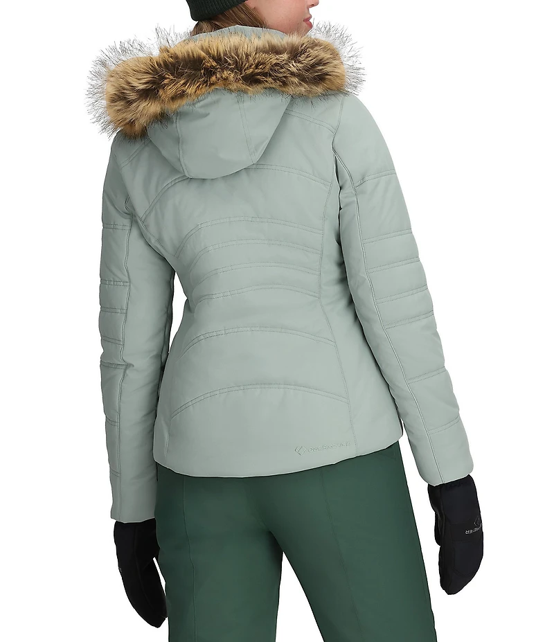 Obermeyer Tuscany II Insulated Long Sleeve Faux Fur Trim Hooded Puffer Ski Jacket