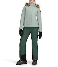 Obermeyer Tuscany II Insulated Long Sleeve Faux Fur Trim Hooded Puffer Ski Jacket