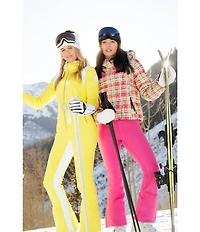 Obermeyer Water Repellent Solid Stand Collar Belted Hooded Vesper Ski Suit