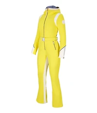 Obermeyer Water Repellent Solid Stand Collar Belted Hooded Vesper Ski Suit