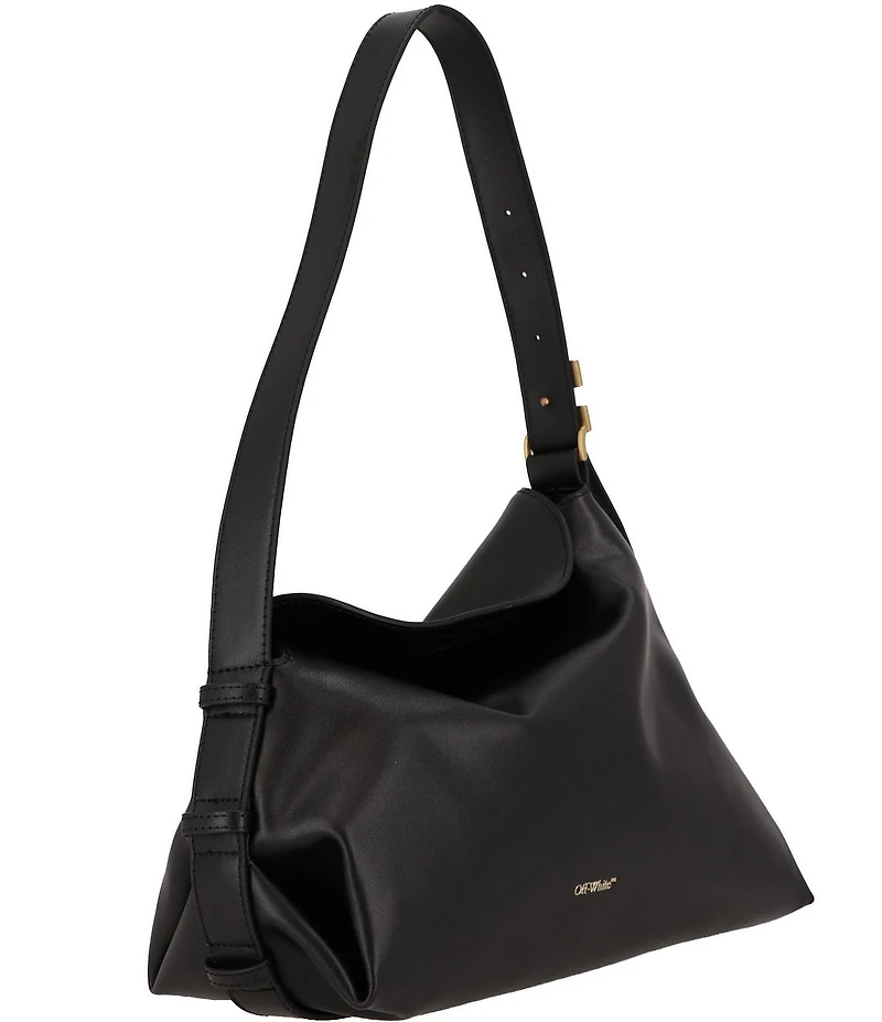 Off-White Asymmetrical Leather Shoulder Bag