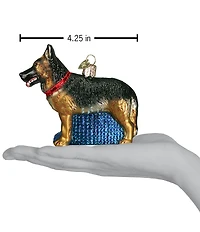 Old World Christmas German Shepherd Glass Ornament
