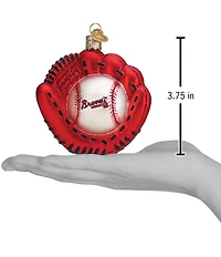 Old World Christmas Atlanta Braves Baseball Mitt Ornament
