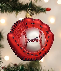 Old World Christmas Atlanta Braves Baseball Mitt Ornament