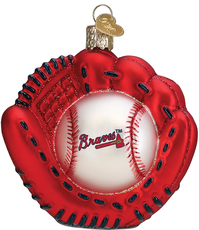 Old World Christmas Atlanta Braves Baseball Mitt Ornament
