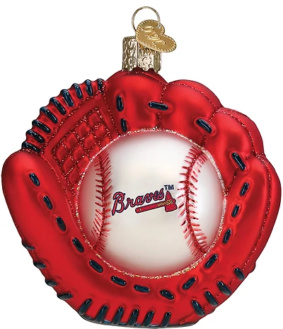 Old World Christmas Atlanta Braves Baseball Mitt Ornament
