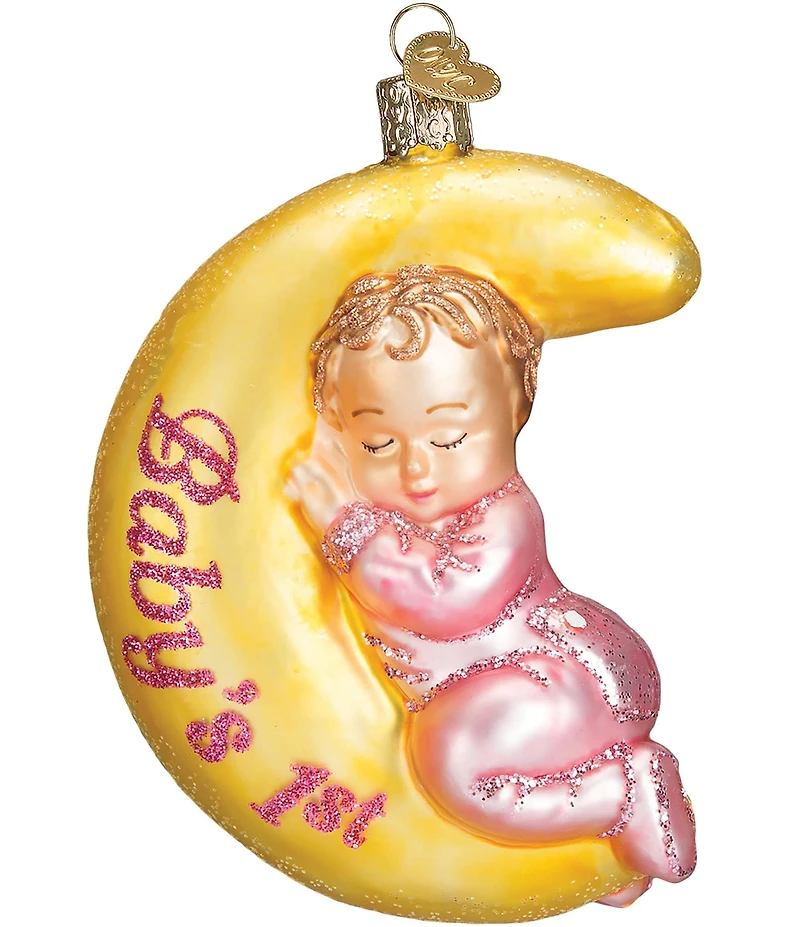 Old World Christmas Baby's First Christmas Dreamtime Girl Glass Ornament