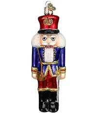 Old World Christmas Blue Coat Soldier Nutcracker Glass Ornament