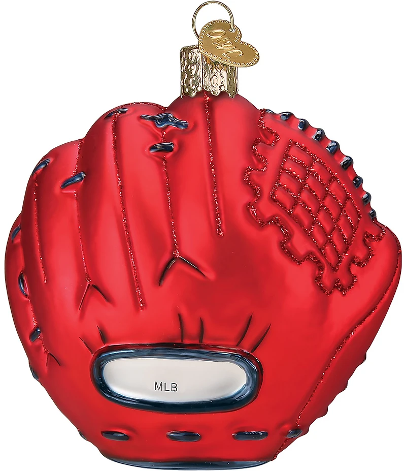 Old World Christmas Boston Red Sox Baseball Mitt Glass Ornament