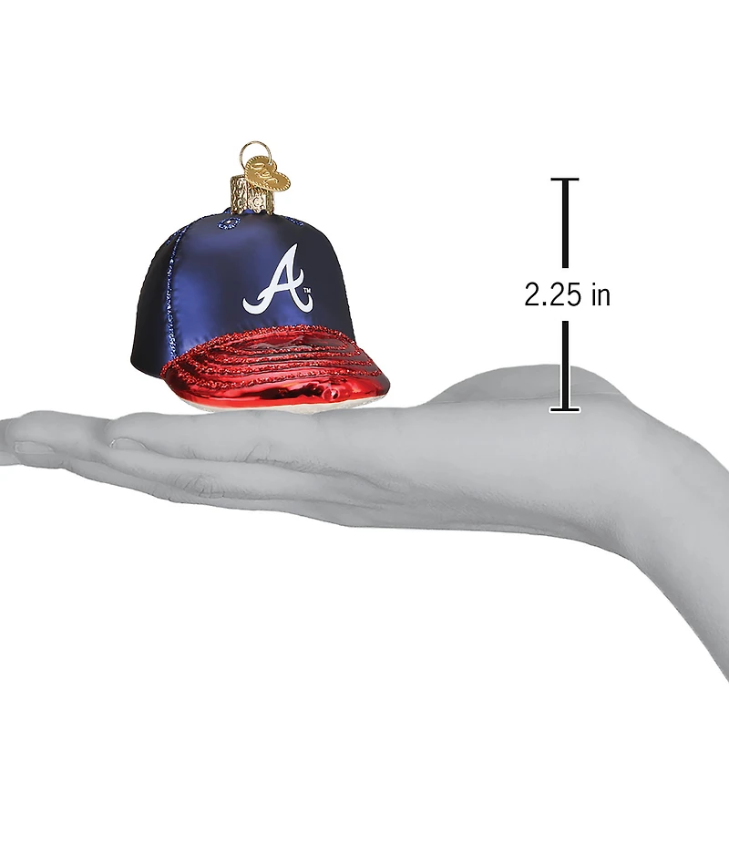 Old World Christmas Braves Baseball Cap Ornament