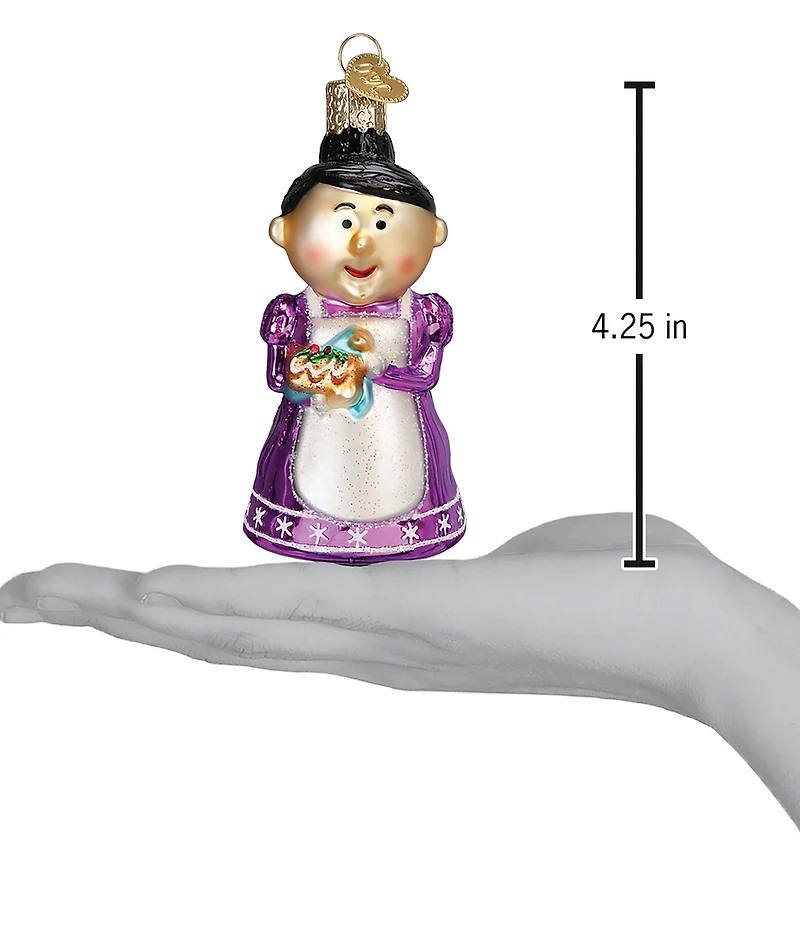 Old World Christmas Cheery Mrs. Claus Glass Ornament