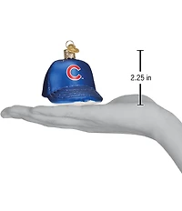 Old World Christmas Chicago Cubs Baseball Cap Glass Ornament