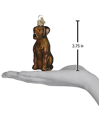 Old World Christmas Chocolate Labrador Glass Ornament