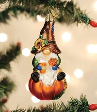 Old World Christmas Fall Harvest Gnome Glass Ornament