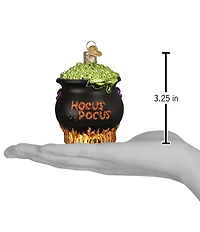Old World Christmas Halloween Cauldron Glass Ornament