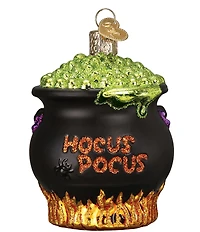 Old World Christmas Halloween Cauldron Glass Ornament