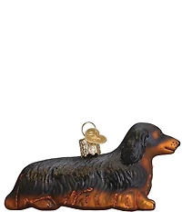 Old World Christmas Long-Haired Dachshund Glass Ornament