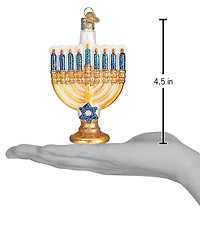 Old World Christmas Menorah Glass Ornament