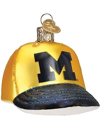 Old World Christmas Michigan Wolverines Baseball Cap Ornament