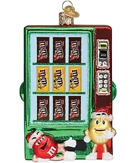 Old World Christmas M&M's Vending Machine Glass Ornament