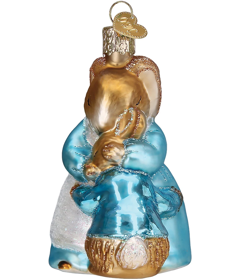 Old World Christmas Mrs. Rabbit And Peter Glass Ornament