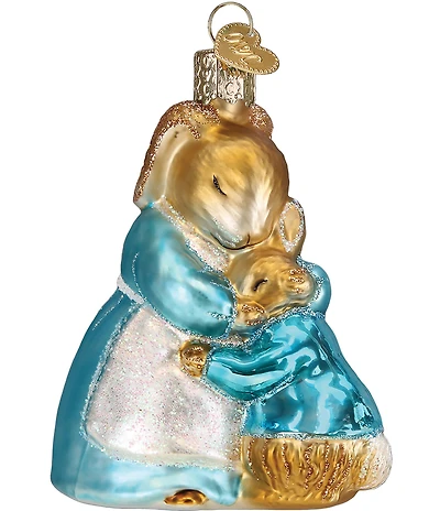 Old World Christmas Mrs. Rabbit And Peter Glass Ornament