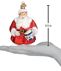 Old World Christmas Norman Rockwell Iconic Santa Glass Ornament